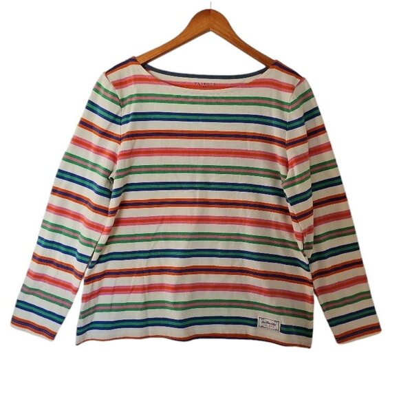 Talbots Tee Shirt Long Sleeve Tulip Stripe Plus Size X XL 100% Cotton - Picture 4 of 12